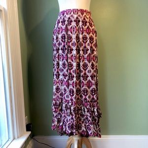 NWT! Anthro DanielRainn Ruffled Maxi Skirt Rust - Size Medium